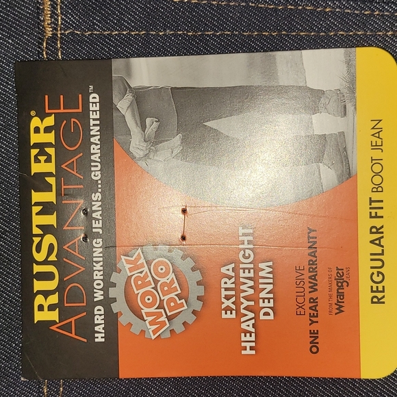DEADSTOCK. Rustler. Heavy duty. Mens Jeans size w34 l34. - Picture 3 of 8
